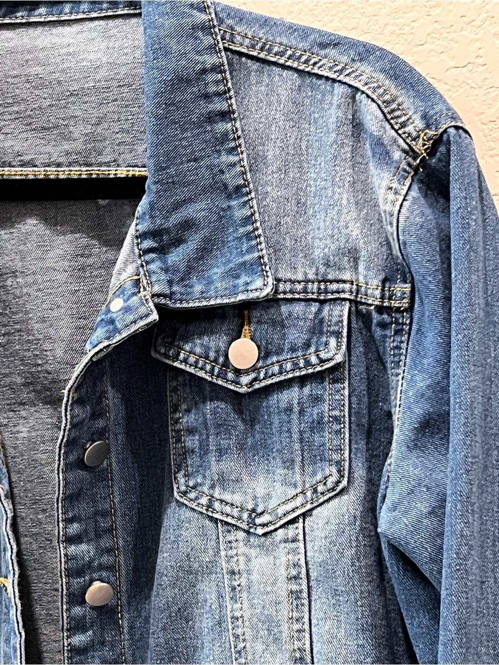 Blue Wash Classic Denim Trucker Jean Jacket Size XXL - Picture 5 of 10